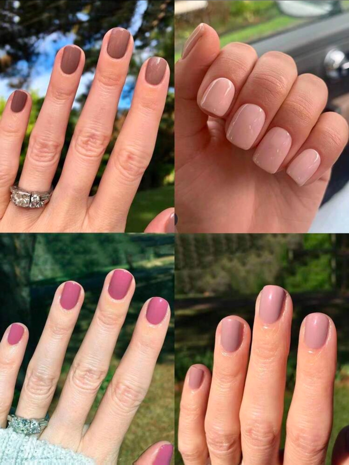 VV MEIJIAER Press-On Nails 96 Pièces Réutilisables Carrés Courts (4 Couleurs Nude) Avec Boîte - ZJ049