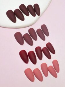 VV MEIJIAER Press-On Nails 96 Pièces Réutilisables Amande Longue (4 Couleurs Automne et Hiver) + Feuille Adhésive + Mini Lime - ZJ107 VV MEIJIAER Press-On Nails 96 Pièces Réutilisables Amande Longue (4 Couleurs Automne et Hiver) + Feuille Adhésive + Mini Lime - ZJ107