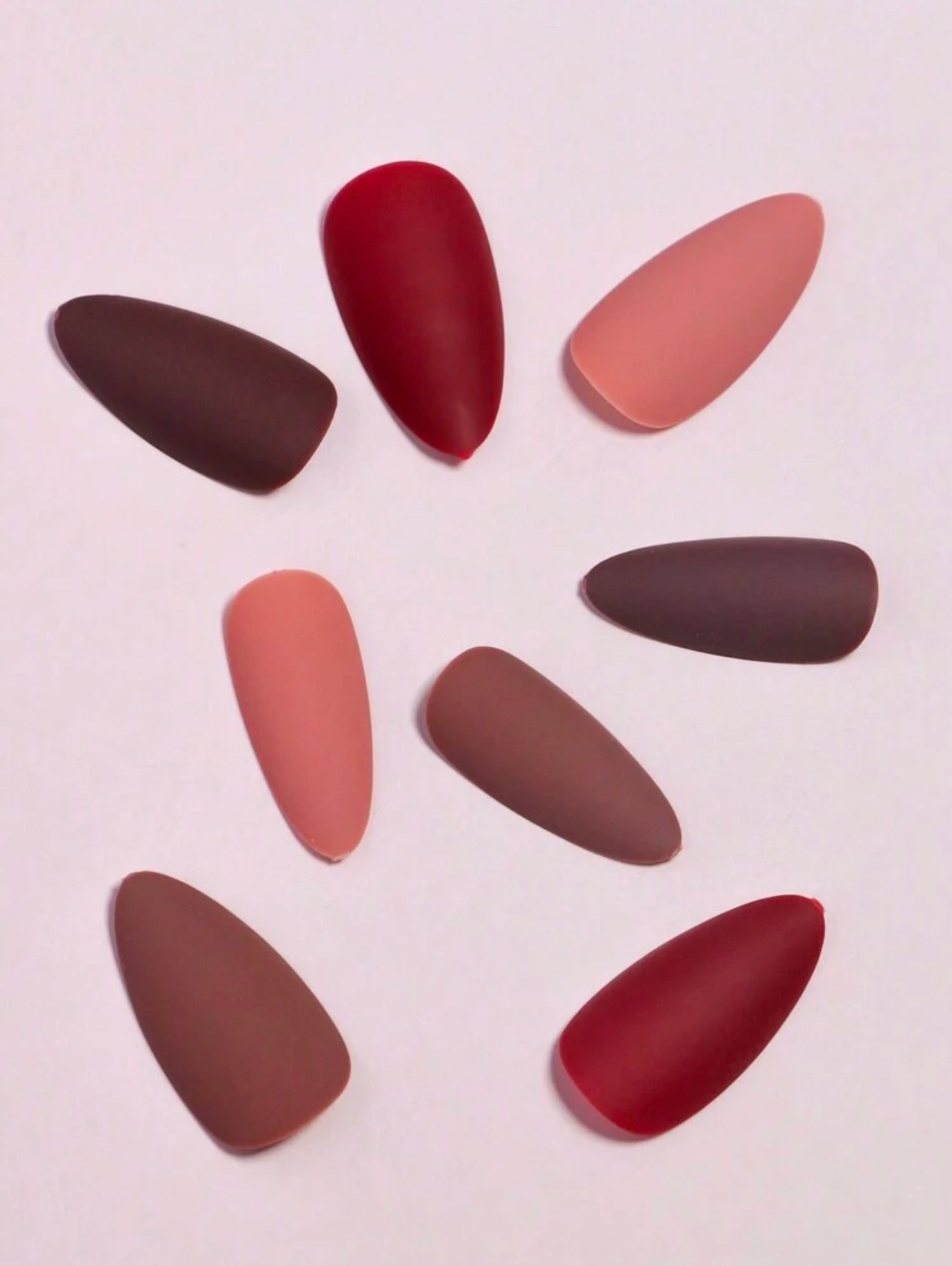 VV MEIJIAER Press-On Nails 96 Pièces Réutilisables Amande Longue (4 Couleurs Automne et Hiver) + Feuille Adhésive + Mini Lime - ZJ107 VV MEIJIAER Press-On Nails 96 Pièces Réutilisables Amande Longue (4 Couleurs Automne et Hiver) + Feuille Adhésive + Mini Lime - ZJ107