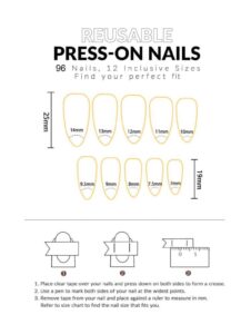 VV MEIJIAER Press-On Nails 96 Pièces Réutilisables Amande Moyenne (4 Couleurs Mates Ombre) + Feuille Adhésive + Mini Lime - ZJ239 VV MEIJIAER Press-On Nails 96 Pièces Réutilisables Amande Moyenne (4 Couleurs Mates Ombre) + Feuille Adhésive + Mini Lime - ZJ239