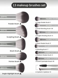img_6505 MAANGE Professional Brush SET De13 Pièces Aluminium Beginner