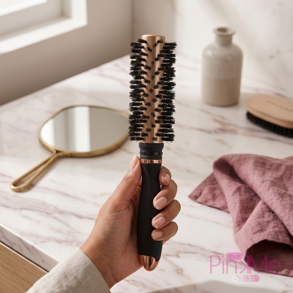 Saint Algue Brosse Brushing Professionnelle pour Cheveux Courts & Mi-Longs (manche confort)