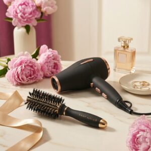 Saint Algue Brosse Brushing Professionnelle pour Cheveux Courts & Mi-Longs (manche confort)