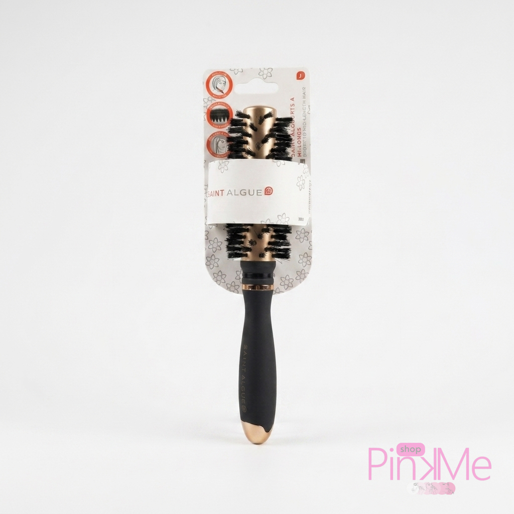 Saint Algue Brosse Brushing Professionnelle pour Cheveux Courts & Mi-Longs (manche confort)