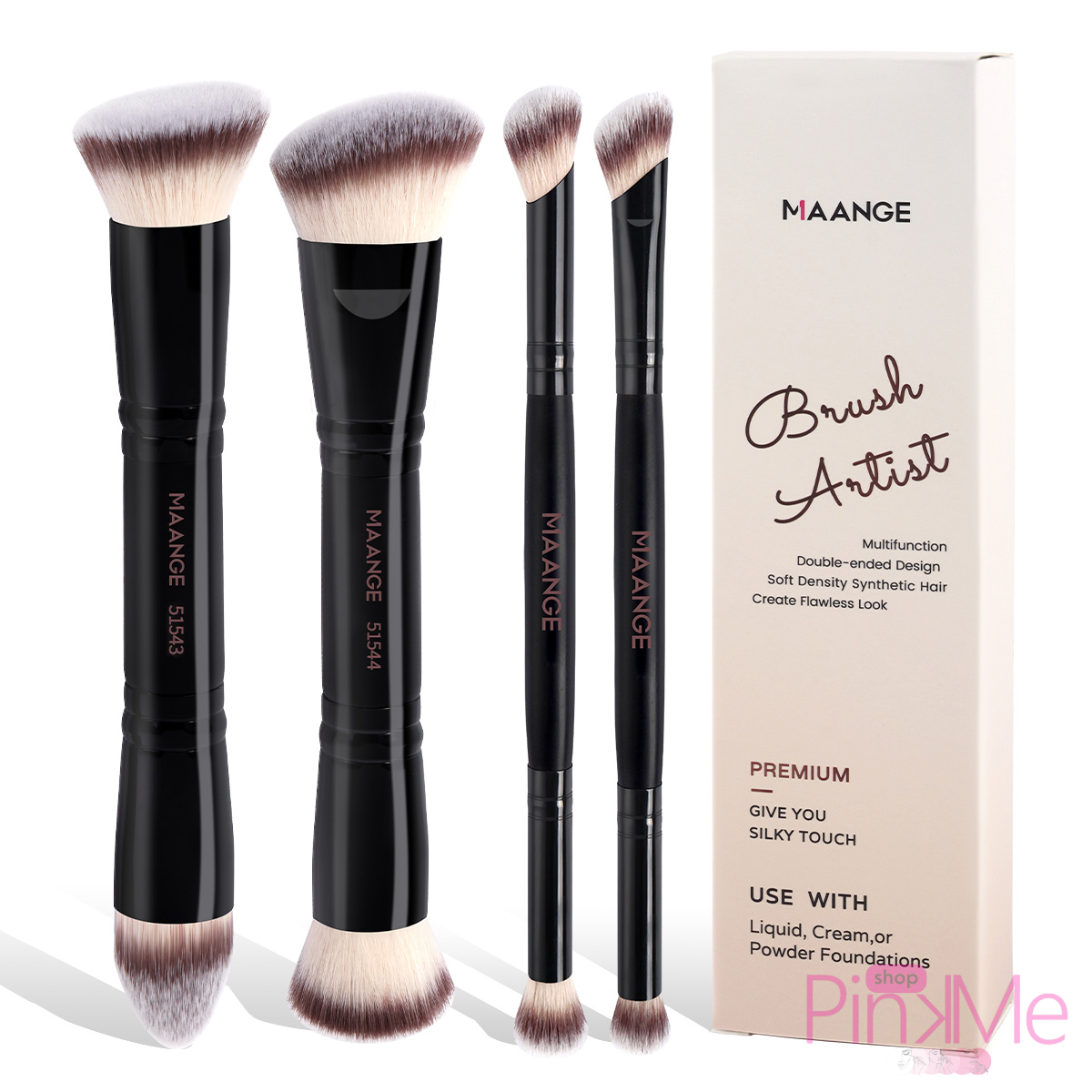 MAANGE MakeUp Brush SET Artiste De 4 Pièces Double
