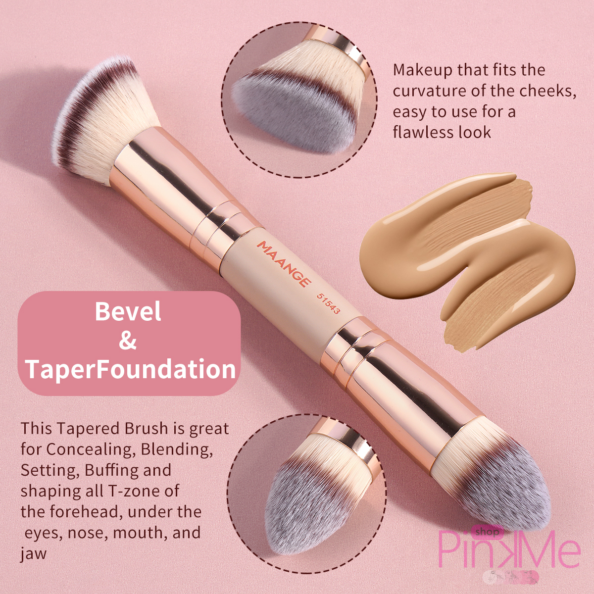 MAANGE MakeUp Brush SET Artiste De 4 Pièces Double