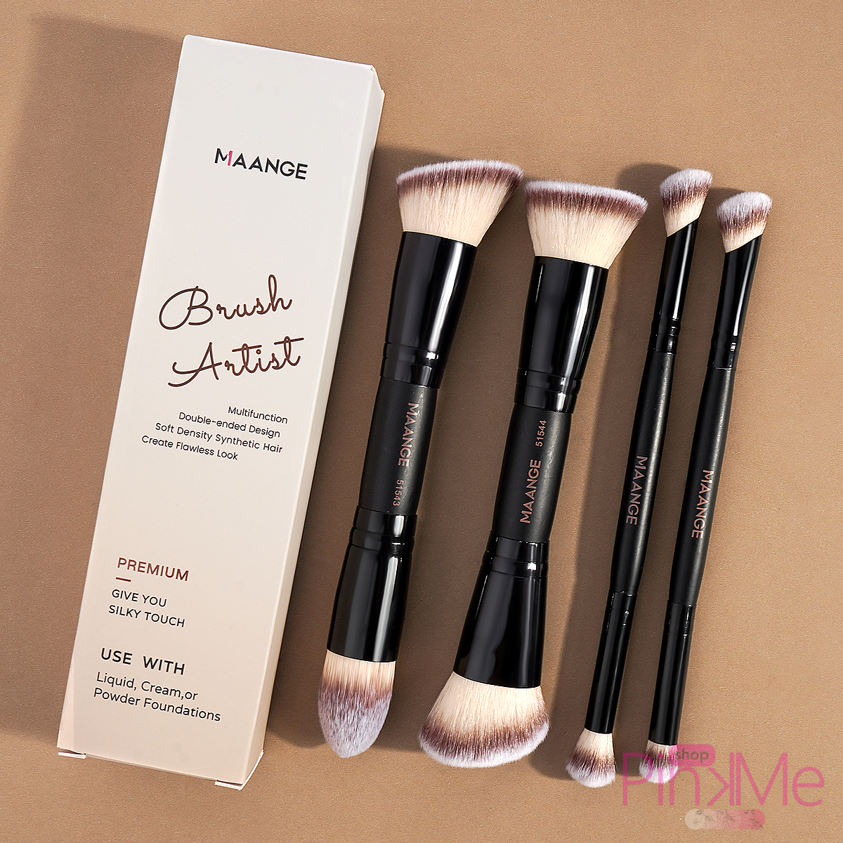 MAANGE MakeUp Brush SET Artiste De 4 Pièces Double