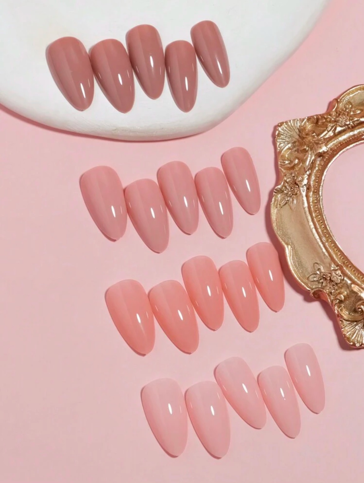 VV MEIJIAER Press-On Nails 96 Pièces Réutilisables Amande Moyenne (Série Dégradés Brun à Rose Clair) + Feuille Adhésive + Mini Lime - ZJ251 VV MEIJIAER Press-On Nails 96 Pièces Réutilisables Amande Moyenne (Série Dégradés Brun à Rose Clair) + Feuille Adhésive + Mini Lime - ZJ251