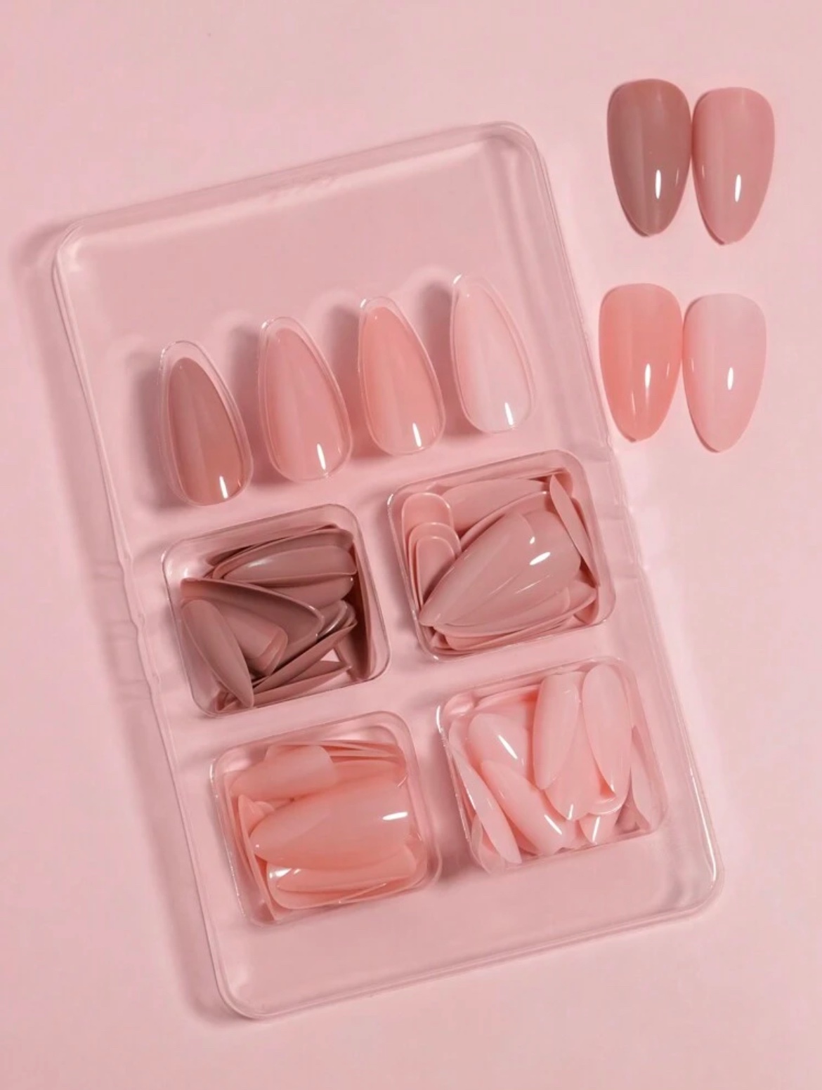 VV MEIJIAER Press-On Nails 96 Pièces Réutilisables Amande Moyenne (Série Dégradés Brun à Rose Clair) + Feuille Adhésive + Mini Lime - ZJ251 VV MEIJIAER Press-On Nails 96 Pièces Réutilisables Amande Moyenne (Série Dégradés Brun à Rose Clair) + Feuille Adhésive + Mini Lime - ZJ251