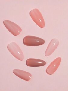 VV MEIJIAER Press-On Nails 96 Pièces Réutilisables Amande Moyenne (Série Dégradés Brun à Rose Clair) + Feuille Adhésive + Mini Lime - ZJ251 VV MEIJIAER Press-On Nails 96 Pièces Réutilisables Amande Moyenne (Série Dégradés Brun à Rose Clair) + Feuille Adhésive + Mini Lime - ZJ251