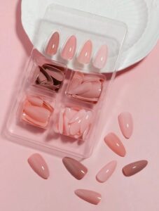 VV MEIJIAER Press-On Nails 96 Pièces Réutilisables Amande Moyenne (Série Dégradés Brun à Rose Clair) + Feuille Adhésive + Mini Lime - ZJ251 VV MEIJIAER Press-On Nails 96 Pièces Réutilisables Amande Moyenne (Série Dégradés Brun à Rose Clair) + Feuille Adhésive + Mini Lime - ZJ251