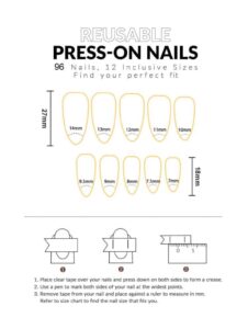 VV MEIJIAER Press-On Nails 96 Pièces Réutilisables Amande Moyenne (Série Dégradés Brun à Rose Clair) + Feuille Adhésive + Mini Lime - ZJ251 VV MEIJIAER Press-On Nails 96 Pièces Réutilisables Amande Moyenne (Série Dégradés Brun à Rose Clair) + Feuille Adhésive + Mini Lime - ZJ251