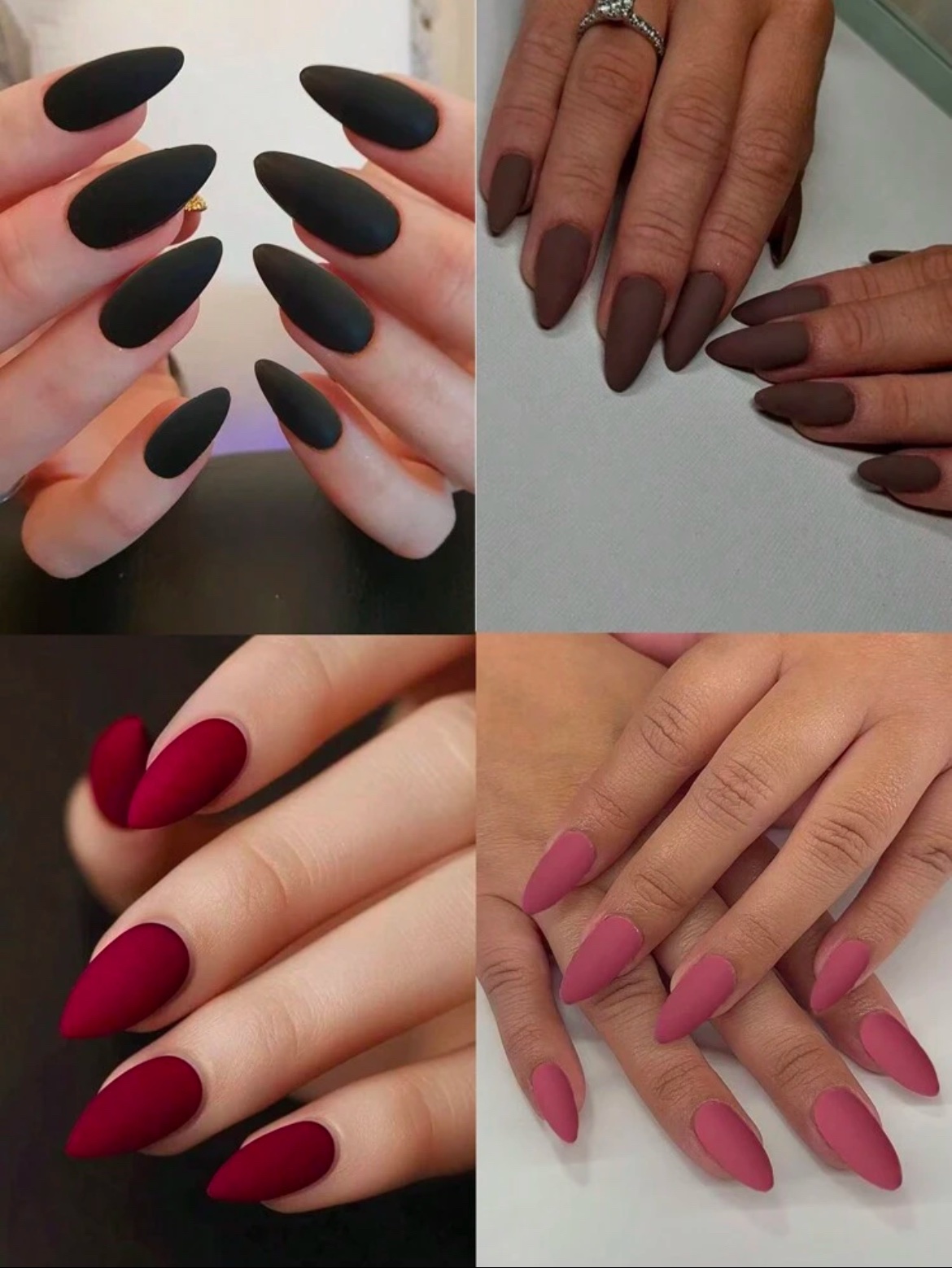 VV MEIJIAER Press-On Nails 96 Pièces Réutilisables Amande Moyenne (4 Couleurs Mates Dégradées) + Feuille Adhésive + Mini Lime - ZJ254 VV MEIJIAER Press-On Nails 96 Pièces Réutilisables Amande Moyenne (4 Couleurs Mates Dégradées) + Feuille Adhésive + Mini Lime - ZJ254