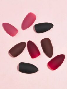 VV MEIJIAER Press-On Nails 96 Pièces Réutilisables Amande Moyenne (4 Couleurs Mates Dégradées) + Feuille Adhésive + Mini Lime - ZJ254 VV MEIJIAER Press-On Nails 96 Pièces Réutilisables Amande Moyenne (4 Couleurs Mates Dégradées) + Feuille Adhésive + Mini Lime - ZJ254