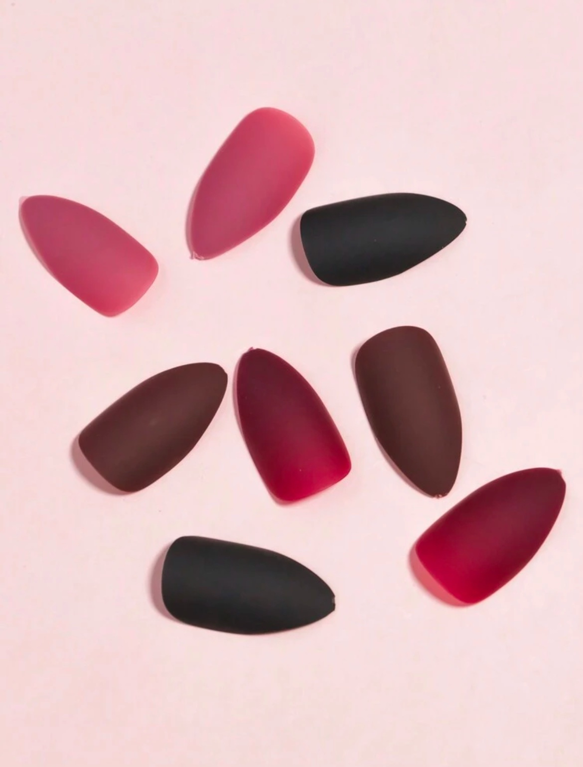 VV MEIJIAER Press-On Nails 96 Pièces Réutilisables Amande Moyenne (4 Couleurs Mates Dégradées) + Feuille Adhésive + Mini Lime - ZJ254 VV MEIJIAER Press-On Nails 96 Pièces Réutilisables Amande Moyenne (4 Couleurs Mates Dégradées) + Feuille Adhésive + Mini Lime - ZJ254