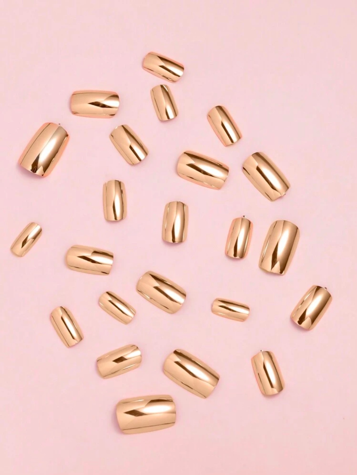 VV MEIJIAER Press-On Nails 24 Pièces Carrés Longue (Doré Effet Mirroir) + Feuille Adhésive + Mini Lime - ZJ341 VV MEIJIAER Press-On Nails 24 Pièces Carrés Longue (Doré Effet Mirroir) + Feuille Adhésive + Mini Lime - ZJ341