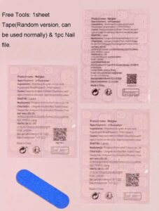 VV MEIJIAER Press-On Nails 24 Pièces Amande Moyen (Blue Chrome) + Feuille Adhésive + Mini Lime - ZJ071 VV MEIJIAER Press-On Nails 24 Pièces Amande Moyen (Blue Chrome) + Feuille Adhésive + Mini Lime - ZJ071