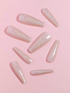 img_1382 VV MEIJIAER Press-On Nails 20 Pièces Coffin Long (Tabac Chrome) + Feuille Adhésive + Mini Lime - ZJ593