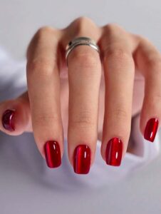 VV MEIJIAER Press-On Nails 30 Pièces Réutilisables Moyen (Rouge) + Feuille Adhésive + Mini Lime - ZJ290 VV MEIJIAER Press-On Nails 30 Pièces Réutilisables Moyen (Rouge) + Feuille Adhésive + Mini Lime - ZJ290