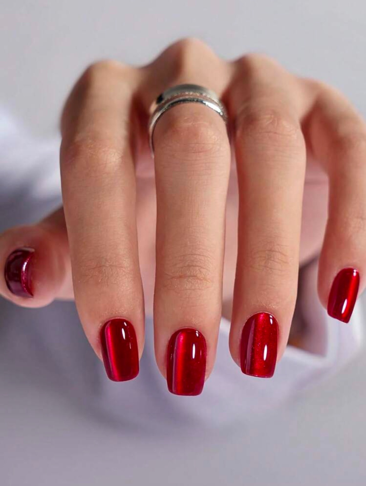 VV MEIJIAER Press-On Nails 30 Pièces Réutilisables Moyen (Rouge) + Feuille Adhésive + Mini Lime - ZJ290 VV MEIJIAER Press-On Nails 30 Pièces Réutilisables Moyen (Rouge) + Feuille Adhésive + Mini Lime - ZJ290