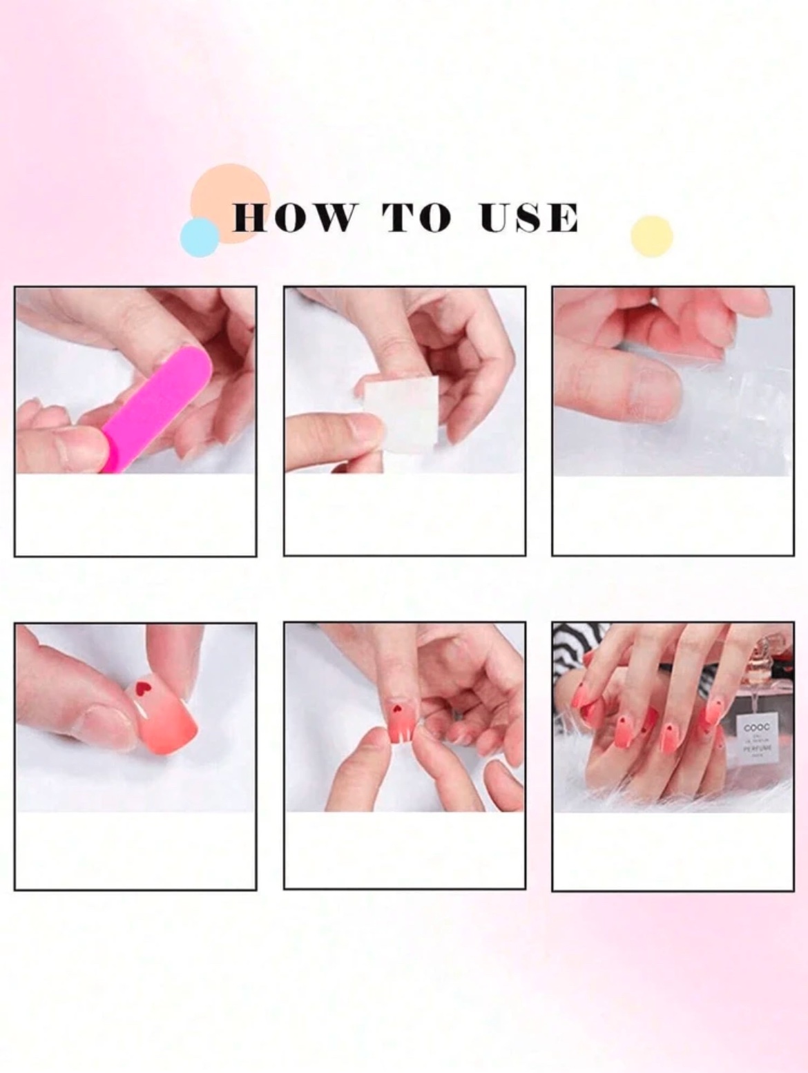 SH Feuille Adhésive Ongles Press On Imperméable Transparent 24 Pièces SH Feuille Adhésive Ongles Press On Imperméable Transparent 24 Pièces