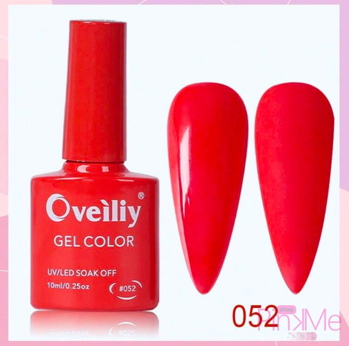 Oveiliy Gel De Vernis à Ongles 10ml Rouge 052