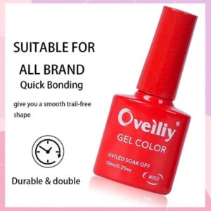 Oveiliy Gel De Vernis à Ongles 10ml Rouge 052