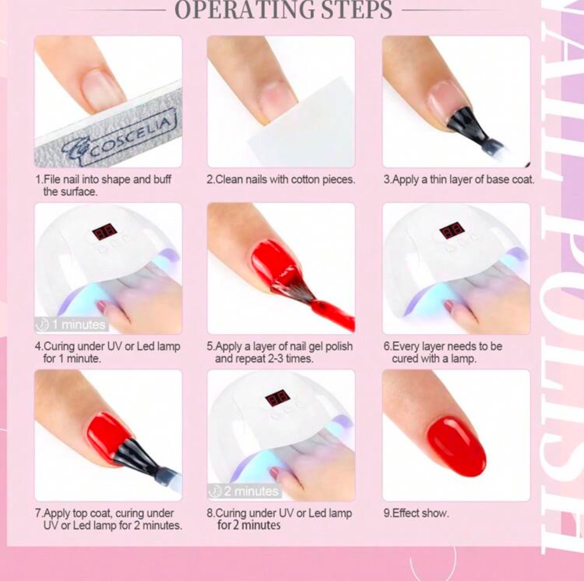 Oveiliy Gel De Vernis à Ongles 10ml Rouge 052