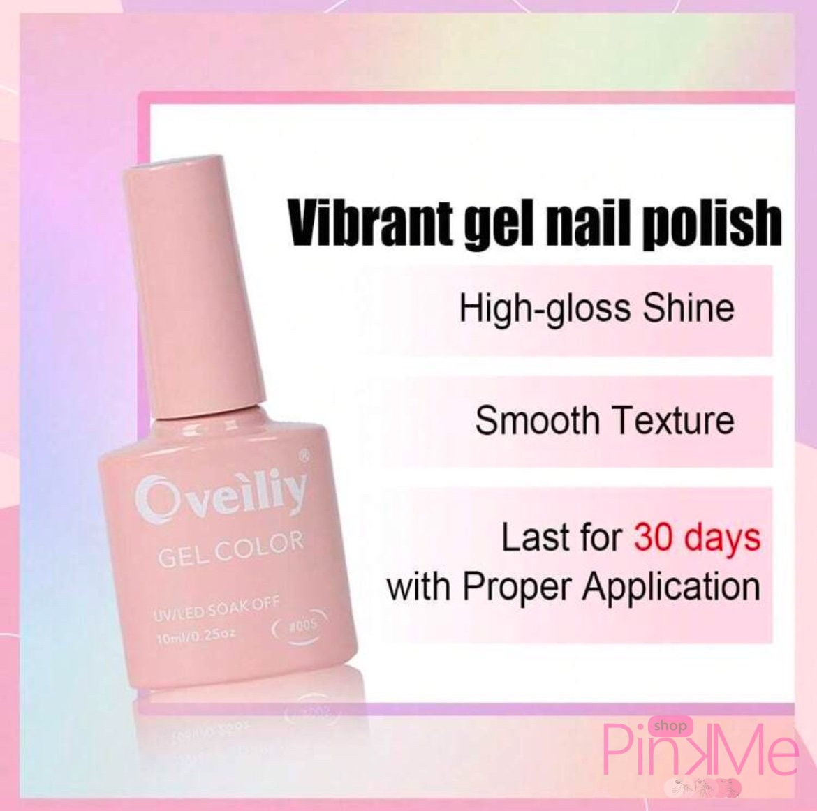 Oveiliy Gel De Vernis à Ongles 10ml Rose Nude 005