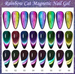 XEIJAYI Kit 8 Vernis Gel Magnétique