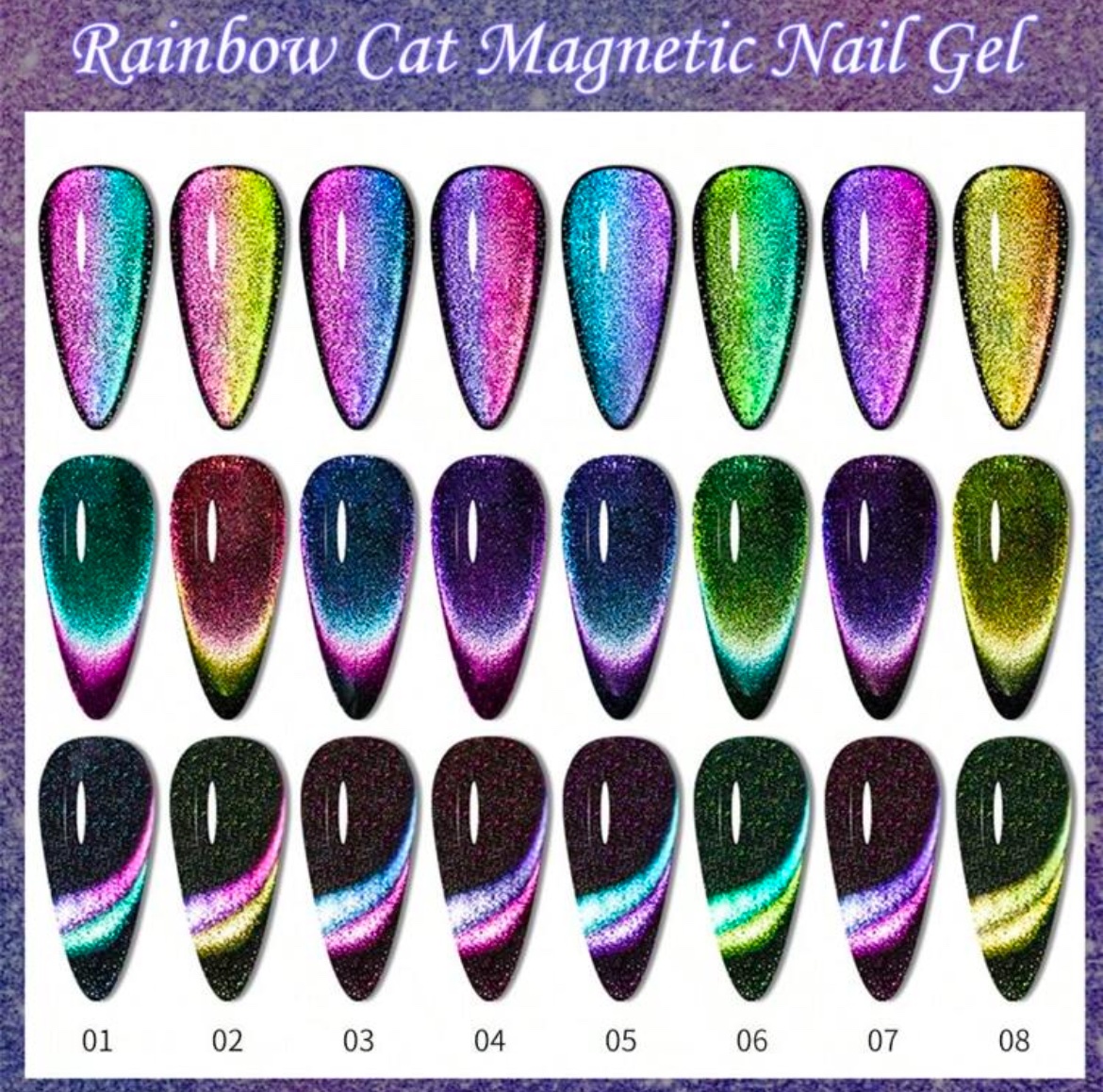 XEIJAYI Kit 8 Vernis Gel Magnétique