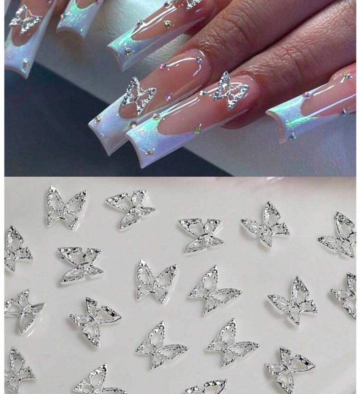 SH Bijoux ongles papillon 3D 20 pièces