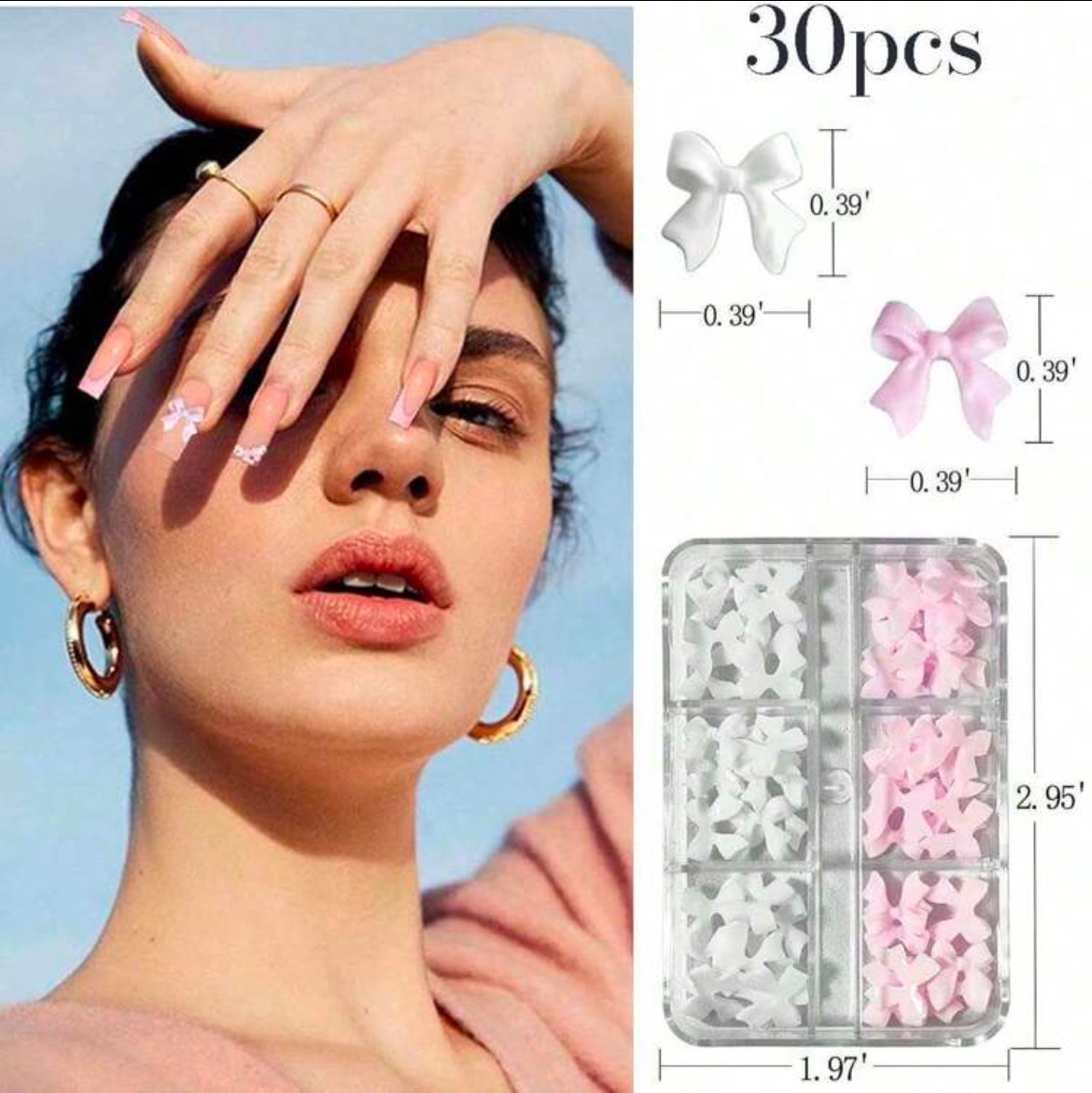 SH Nœuds ongles 3D 30 pièces SH Nœuds ongles 3D 30 pièces