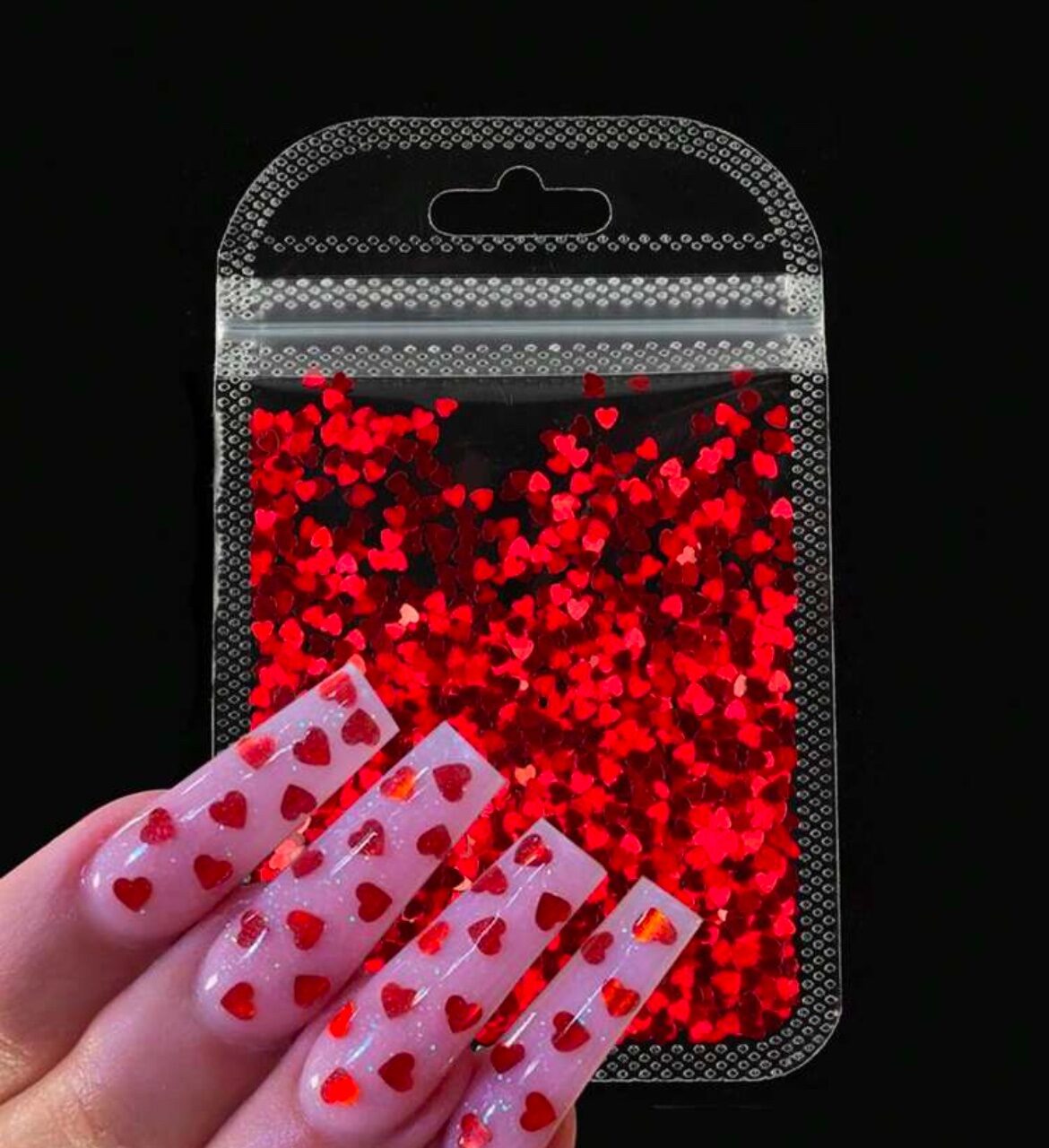 SH Paillettes Ongles Cœur 1 paquet