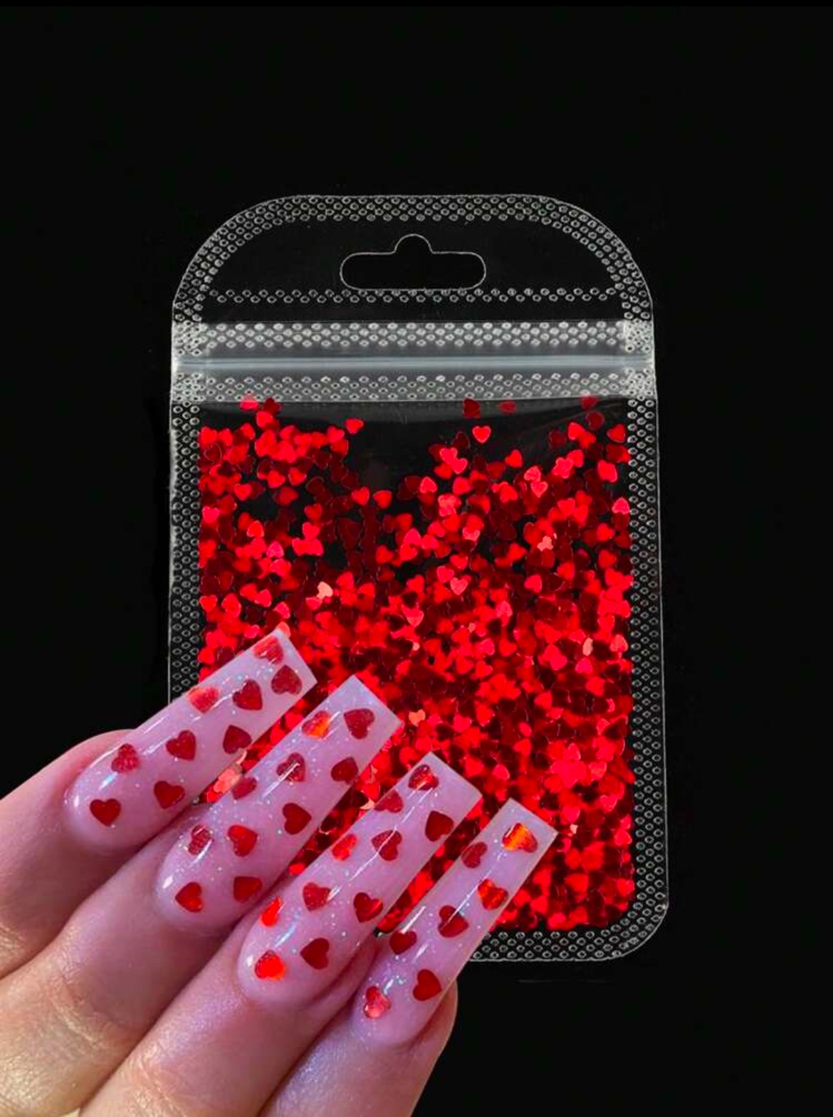 SH Paillettes Ongles Cœur 1 paquet