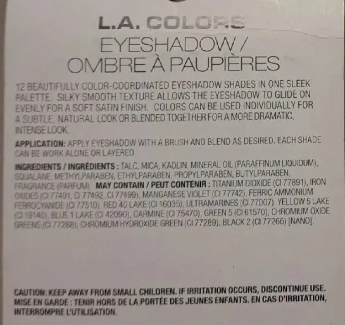 L.A.Colors Smokey Eyeshadow Palette 12 Colors In Vogue