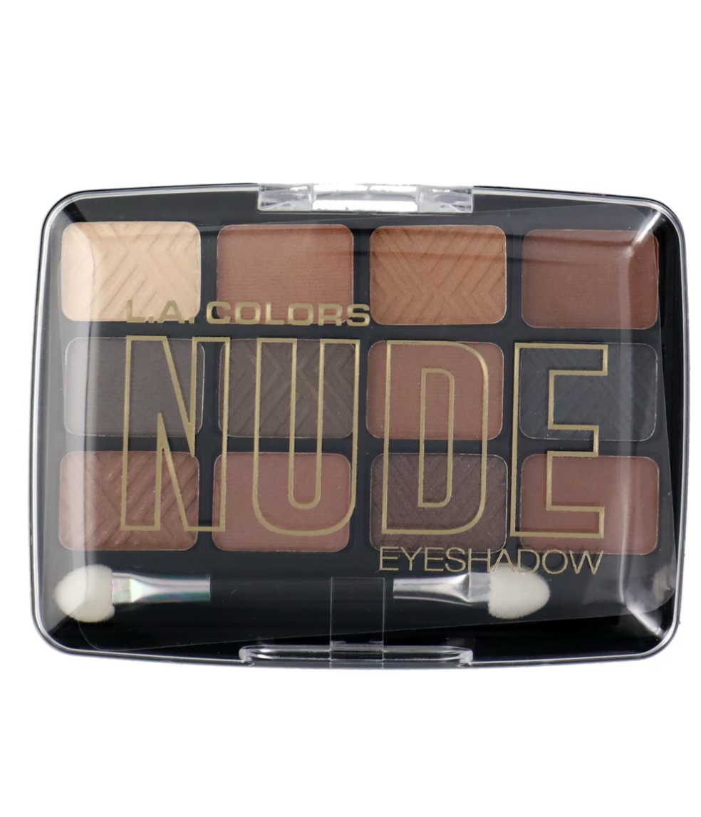 L.A.Colors Nude Eyeshadow Palette 12 Colors In Vogue – Smoky nude & estompe facile