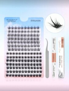 img_2118 MAGEFY 154 Clusters De Faux Cils Individuels Avec Colle Et Pince Courbée (MGY7598-3+TZ)
