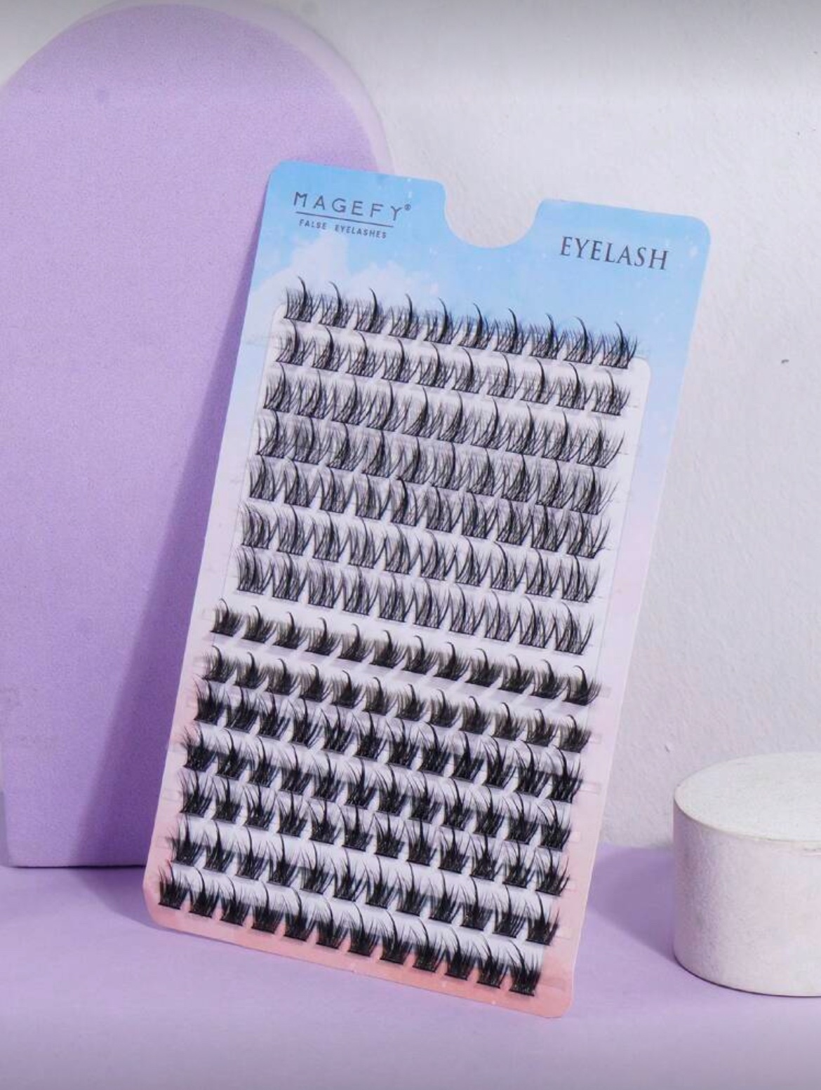 img_2120 MAGEFY 154 Clusters De Faux Cils Individuels Avec Colle Et Pince Courbée (MGY7598-3+TZ)