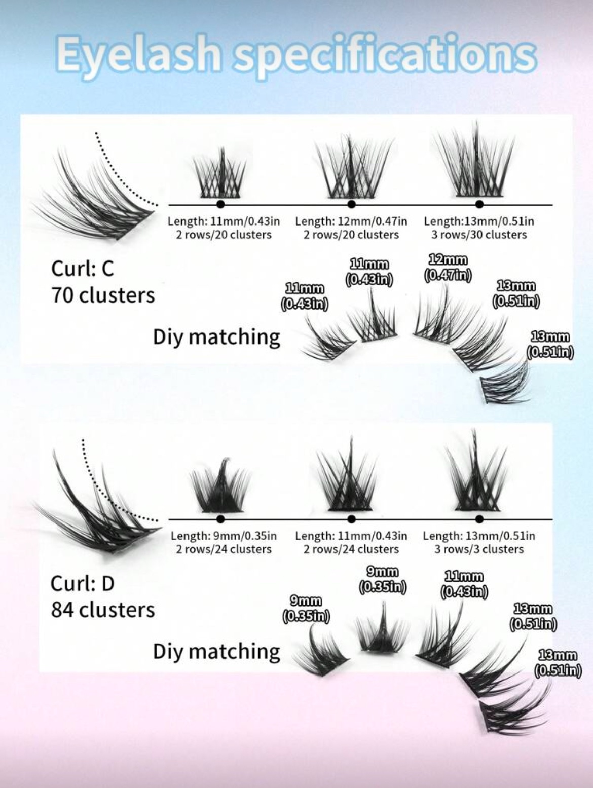 img_2121 MAGEFY 154 Clusters De Faux Cils Individuels Avec Colle Et Pince Courbée (MGY7598-3+TZ)