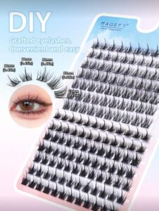 img_2123 MAGEFY 154 Clusters De Faux Cils Individuels Avec Colle Et Pince Courbée (MGY7598-3+TZ)