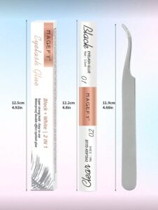 img_2126 MAGEFY 154 Clusters De Faux Cils Individuels Avec Colle Et Pince Courbée (MGY7598-3+TZ)