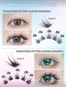 img_2128 MAGEFY 154 Clusters De Faux Cils Individuels Avec Colle Et Pince Courbée (MGY7598-3+TZ)