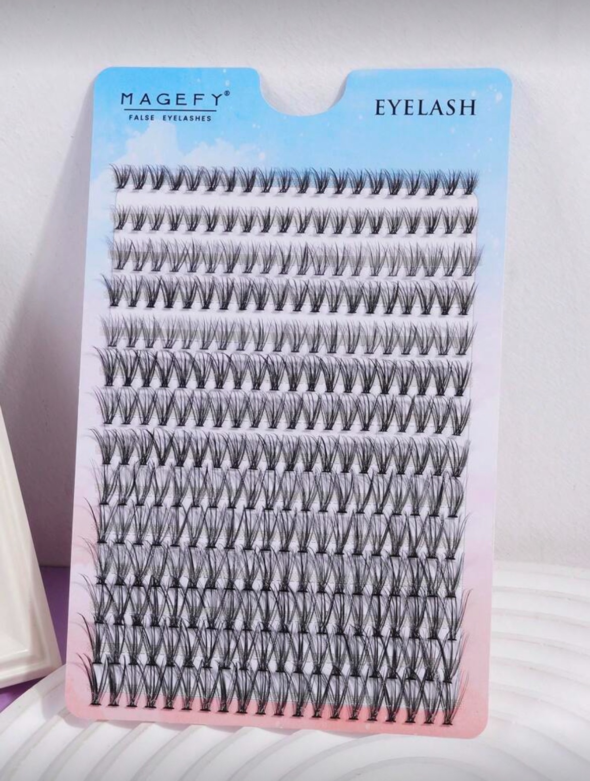 img_2130 MAGEFY 280 Grappes De Faux Cils Individuels Avec Colle Et Pince Courbée (MGY7598-6+TZ)