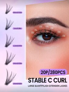 img_2131 MAGEFY 280 Grappes De Faux Cils Individuels Avec Colle Et Pince Courbée (MGY7598-6+TZ)