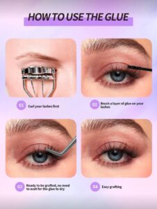 img_2133 MAGEFY 280 Grappes De Faux Cils Individuels Avec Colle Et Pince Courbée (MGY7598-6+TZ)
