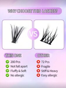 img_2135 MAGEFY 280 Grappes De Faux Cils Individuels Avec Colle Et Pince Courbée (MGY7598-6+TZ)