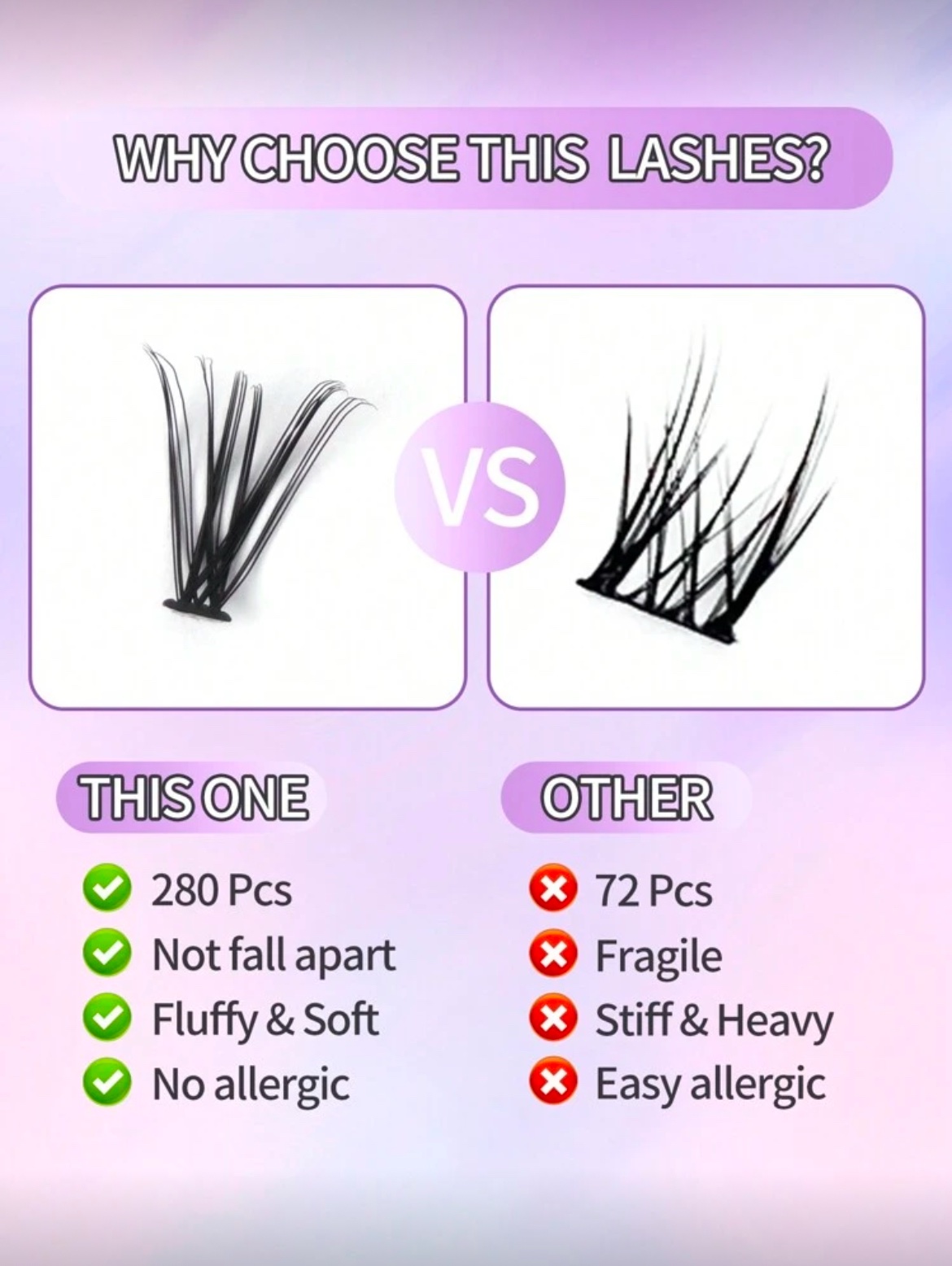 img_2135 MAGEFY 280 Grappes De Faux Cils Individuels Avec Colle Et Pince Courbée (MGY7598-6+TZ)