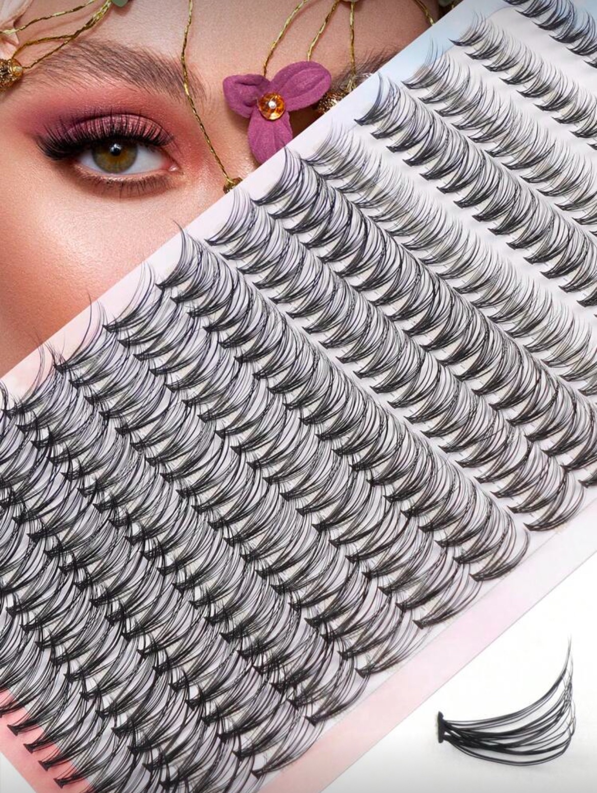 img_2137 MAGEFY 280 Grappes De Faux Cils Individuels Avec Colle Et Pince Courbée (MGY7598-6+TZ)