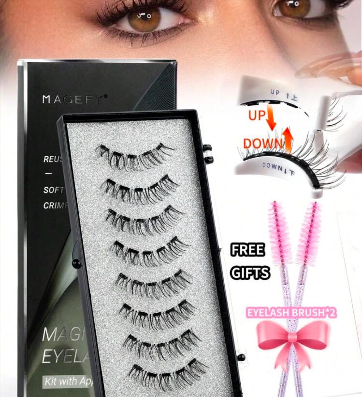 MAGEFY 2 Paires De Faux Cils Magnétiques (MGY7927-5)